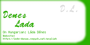denes lada business card